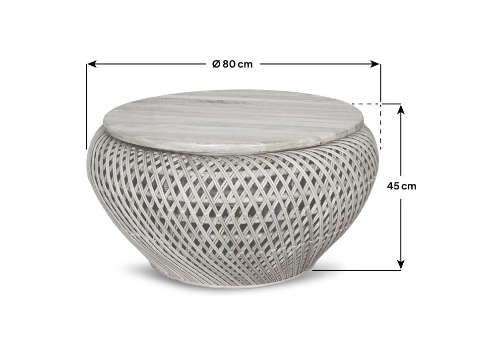 Tulum Coffee Table - White Coffee Tables Vast Furniture