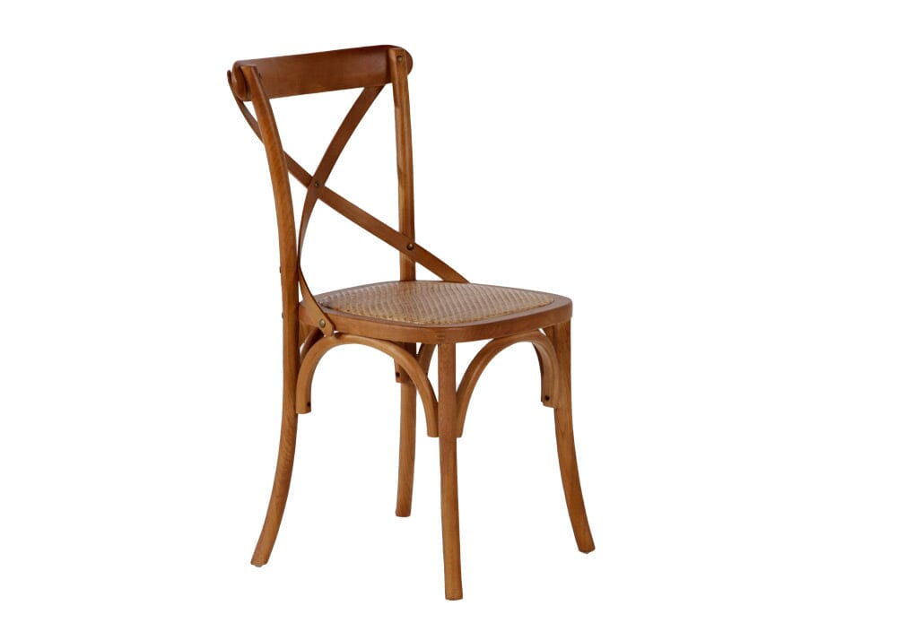 Sable Cross Back Chair - White Dining Chairs Cross Back 46X42X87 Tallow