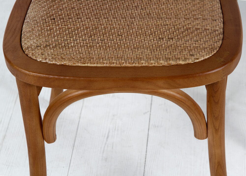 Sable Cross Back Chair - White Dining Chairs Cross Back