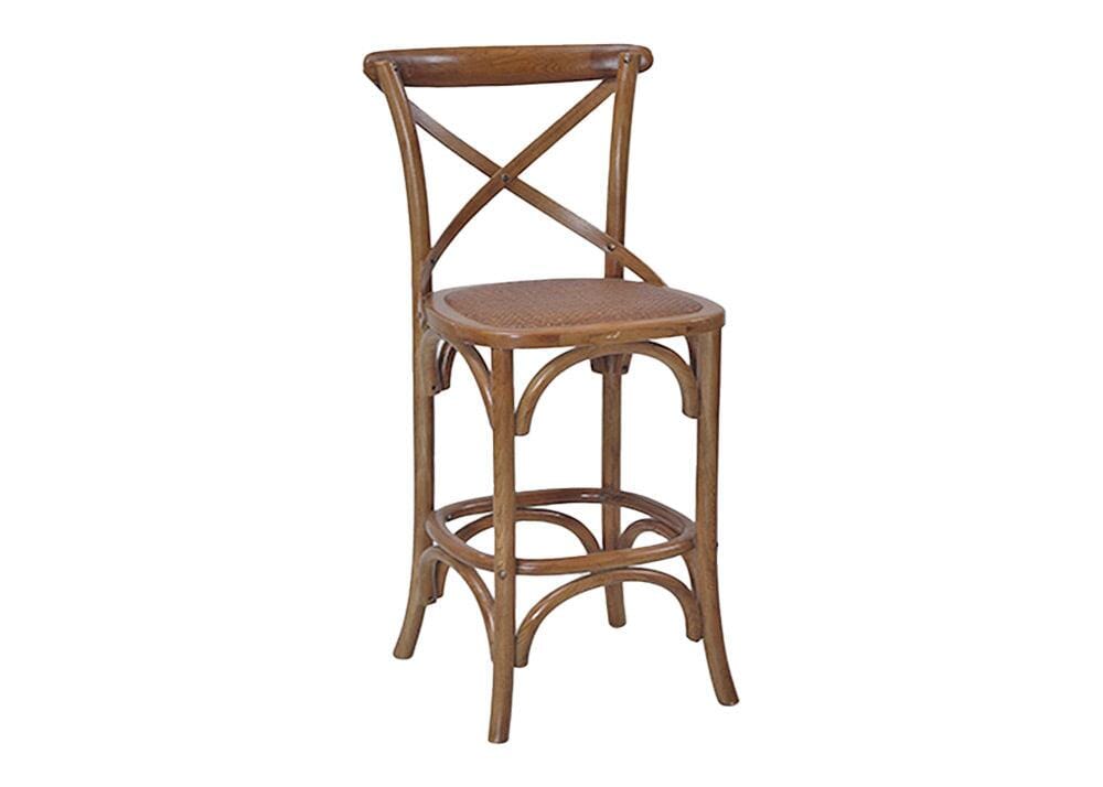 Cross Back Counter Stool - Tallow Stools Vast Furniture + Home