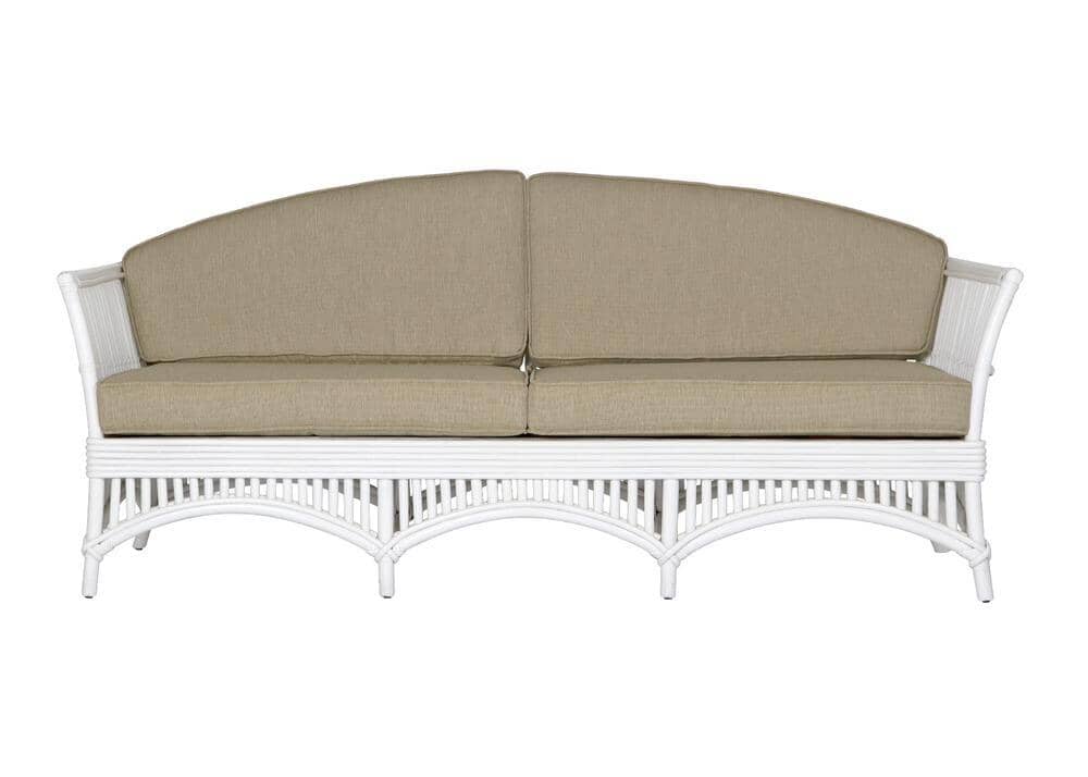 Kuranda Daybed - White with Taupe Covers Alfresco Lounging Vast Furniture + Home