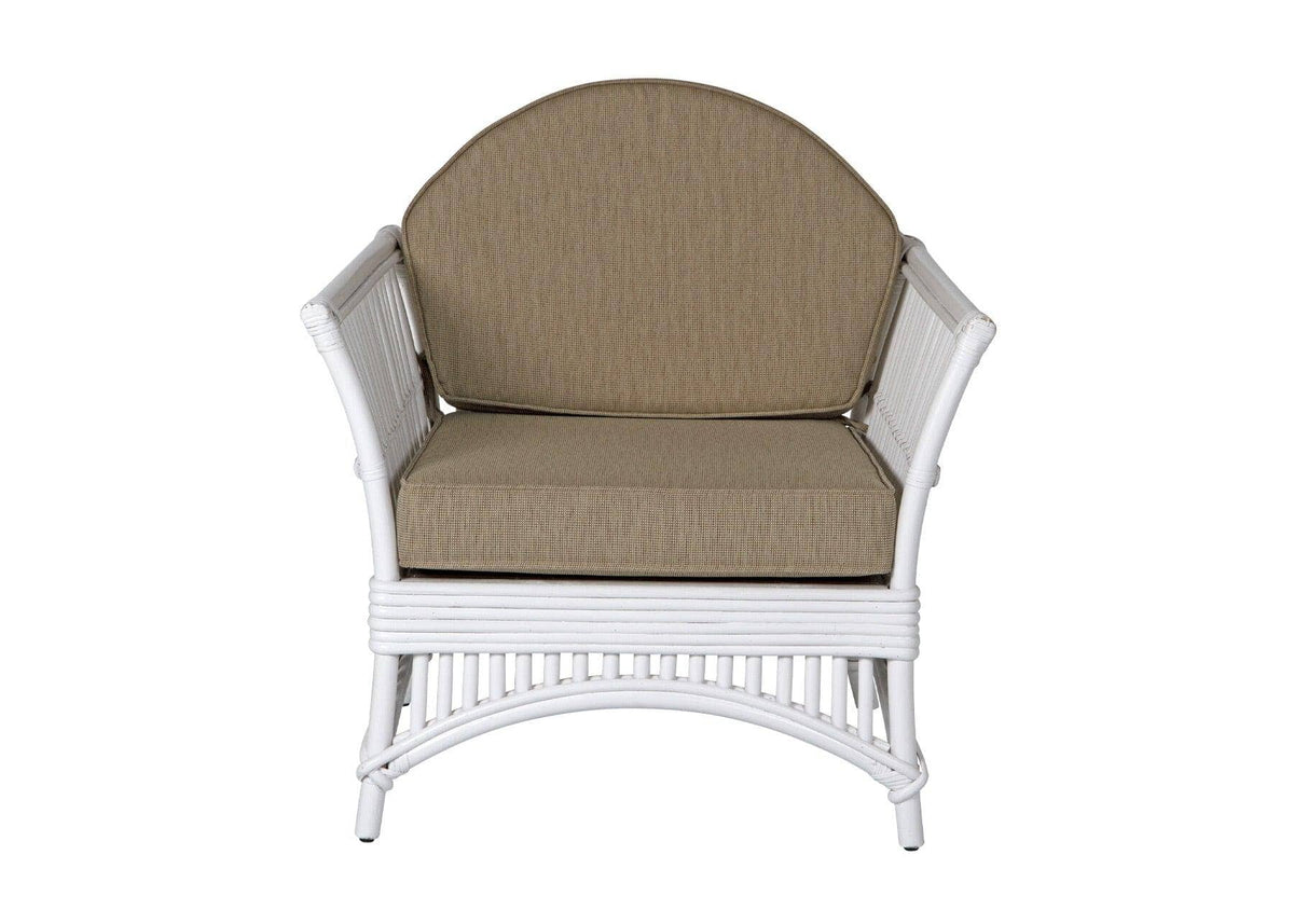 Kuranda Armchair - White with Taupe Covers Alfresco Lounging Vast Furniture + Home