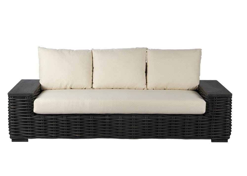 Montego 3 Seater Sofa - Black Alfresco Lounging Cirebon