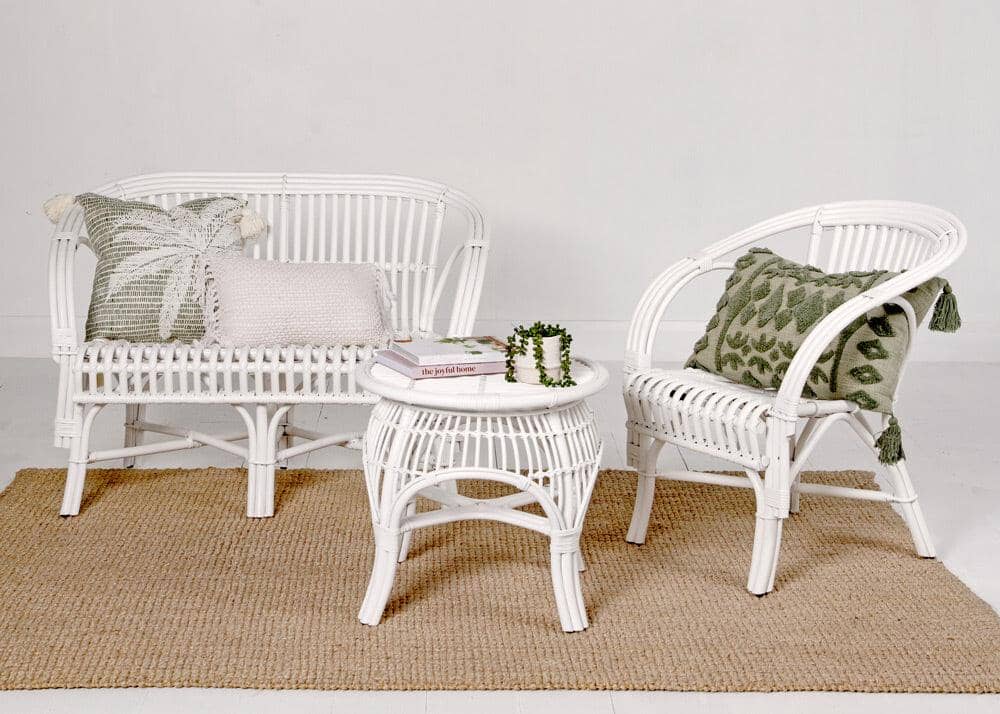 Tarmo 2 Seater Sofa - White Alfresco Lounging Capricorn