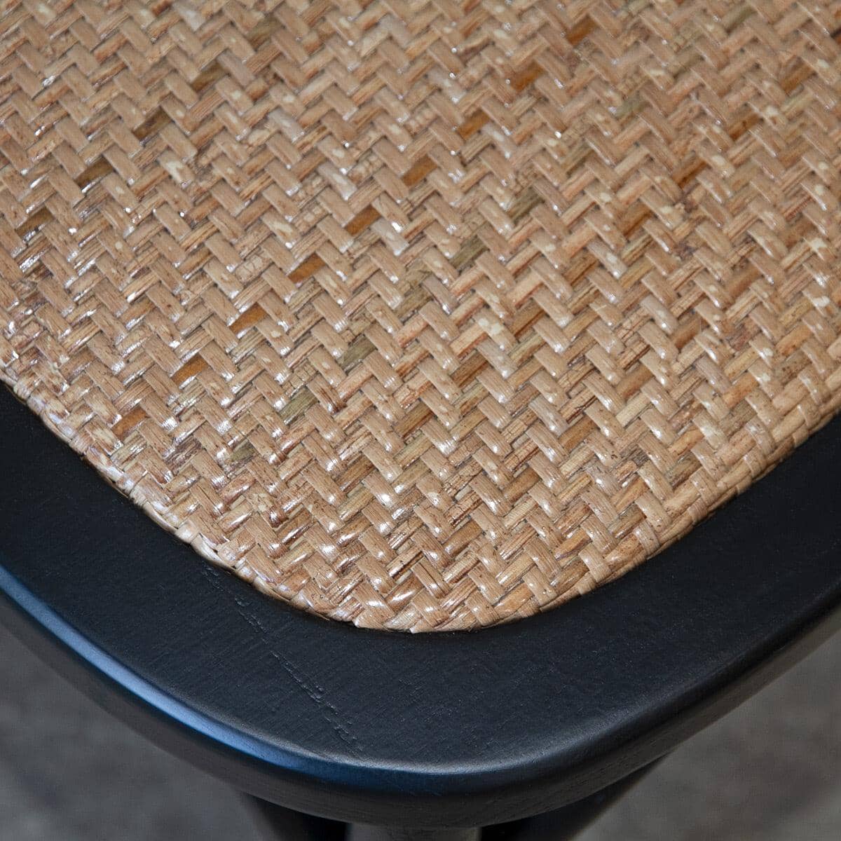 Cross Back Chair Wooden Back - Black Dining Chairs Xinnan