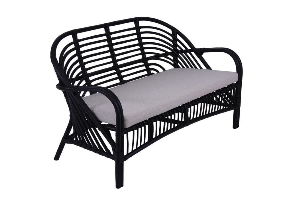 Zuni 2 Seater Chair - Black Alfresco Lounging Cirebon
