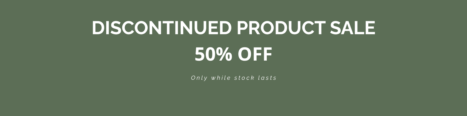 Discontinued sale