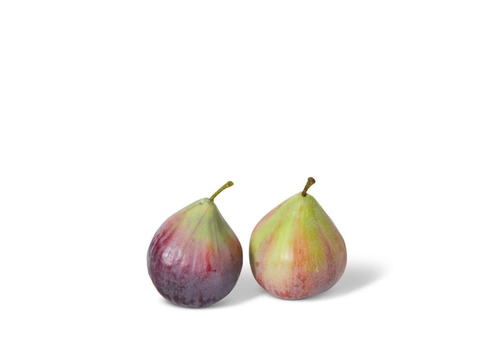Two figs on a white background.