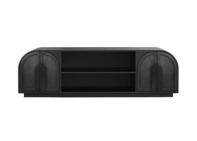 Nico Wooden Media Unit - Black Entertainment Units Vast Furniture 