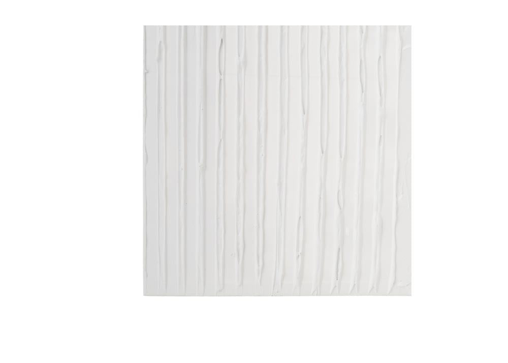 Linear Embossed Wall Art - White