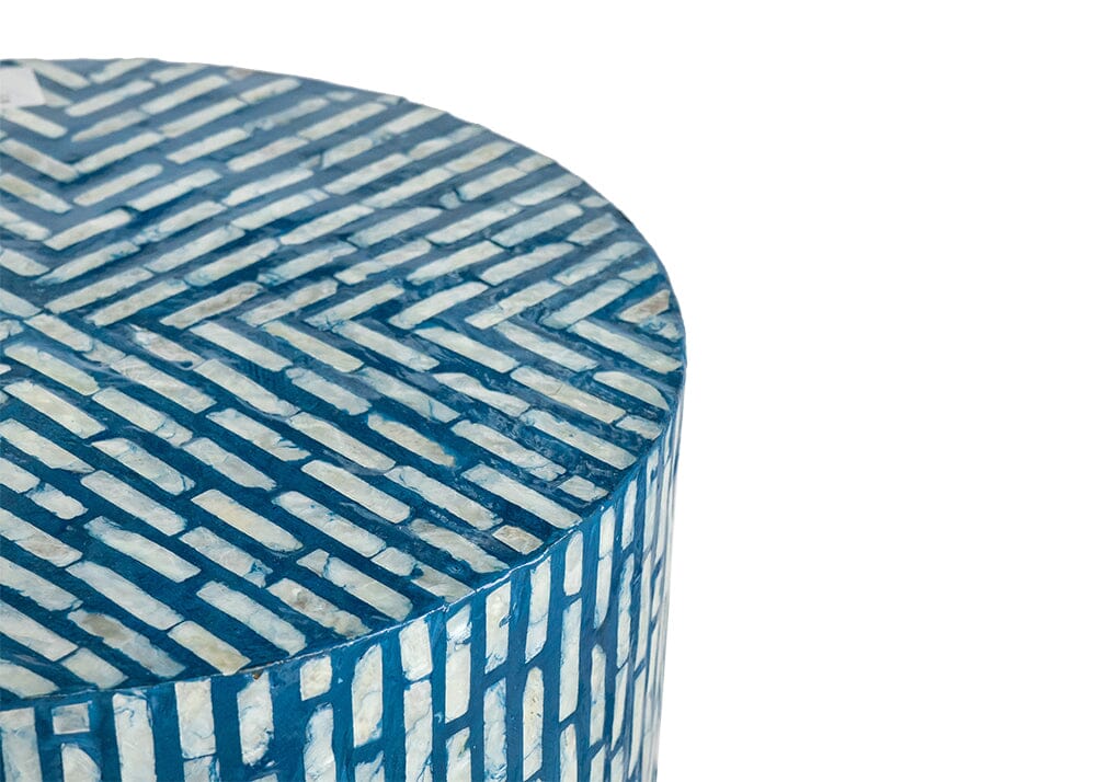 Turquoise Shell Side Table Side Tables Vast Furniture 