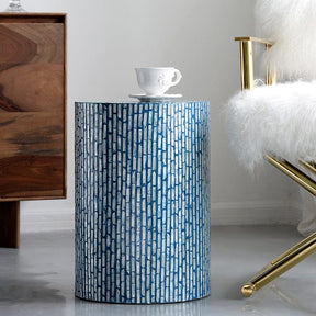 Turquoise Shell Side Table Side Tables Vast Furniture 