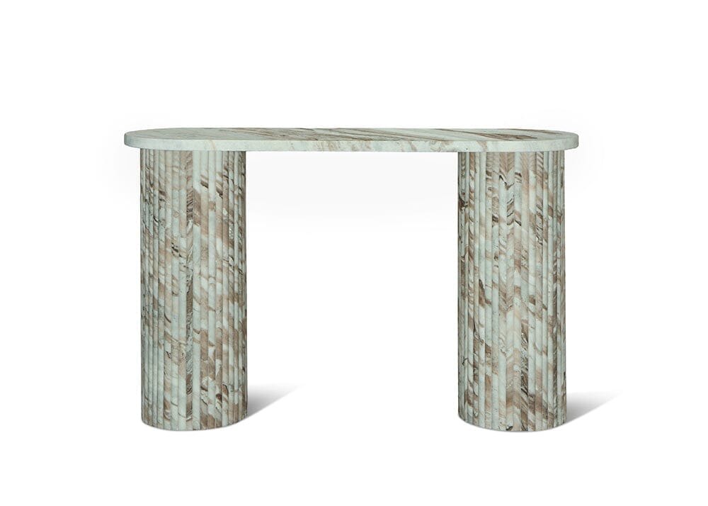 Forli Butterscotch Marble Flute Console
