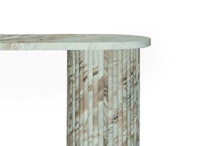 Forli Butterscotch Marble Flute Console