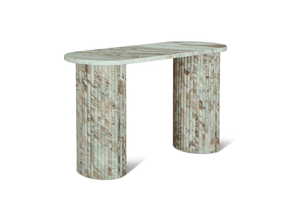 Forli Butterscotch Marble Flute Console Console Tables Marble Collection 