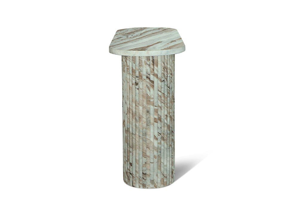 Forli Butterscotch Marble Flute Console