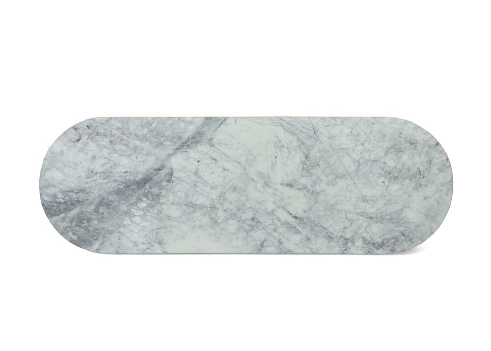 Forli White Marble Flute Console