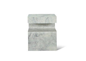 Cove White Marble Side Table