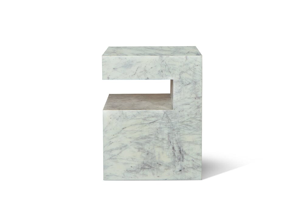 Travertine White Marble Box Side Table Lamp Tables Marble Collection 