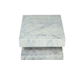 Travertine White Marble Box Side Table Lamp Tables Marble Collection 