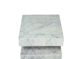 Cove White Marble Side Table