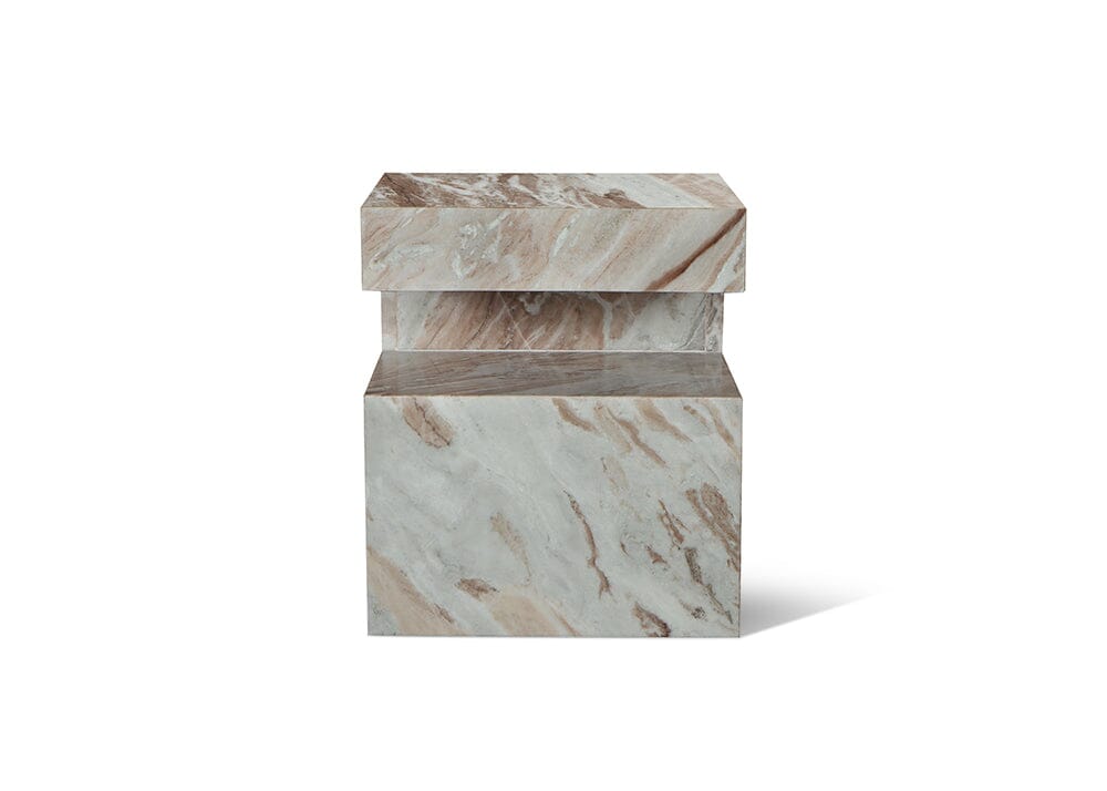 Cove Butterscotch Marble Side Table