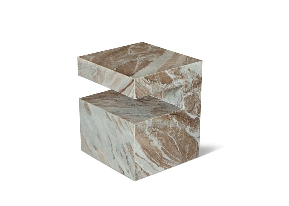 Georgia Butterscotch Marble Box Side Table Lamp Tables Marble Collection 