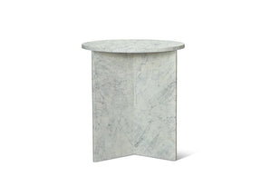 Genoa Tall White Marble Side Table Lamp Tables Marble Collection 