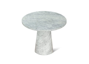 Ravenna Small White Marble Cone Side Table Lamp Tables Marble Collection 