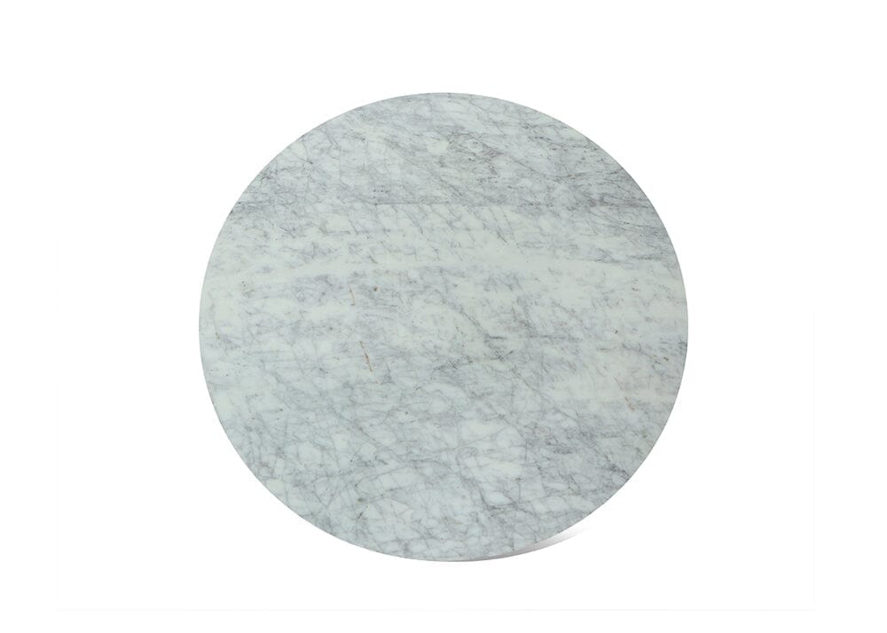 Ravenna Tall White Marble Cone Side Table Lamp Tables Marble Collection 