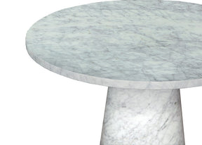 Ravenna Tall White Marble Cone Side Table Lamp Tables Marble Collection 