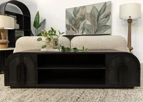 Nico Wooden Media Unit - Black Entertainment Units Vast Furniture 