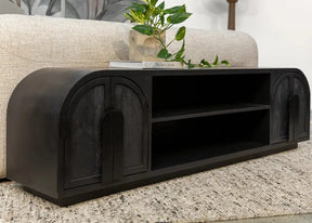Nico Wooden Media Unit - Black Entertainment Units Vast Furniture 