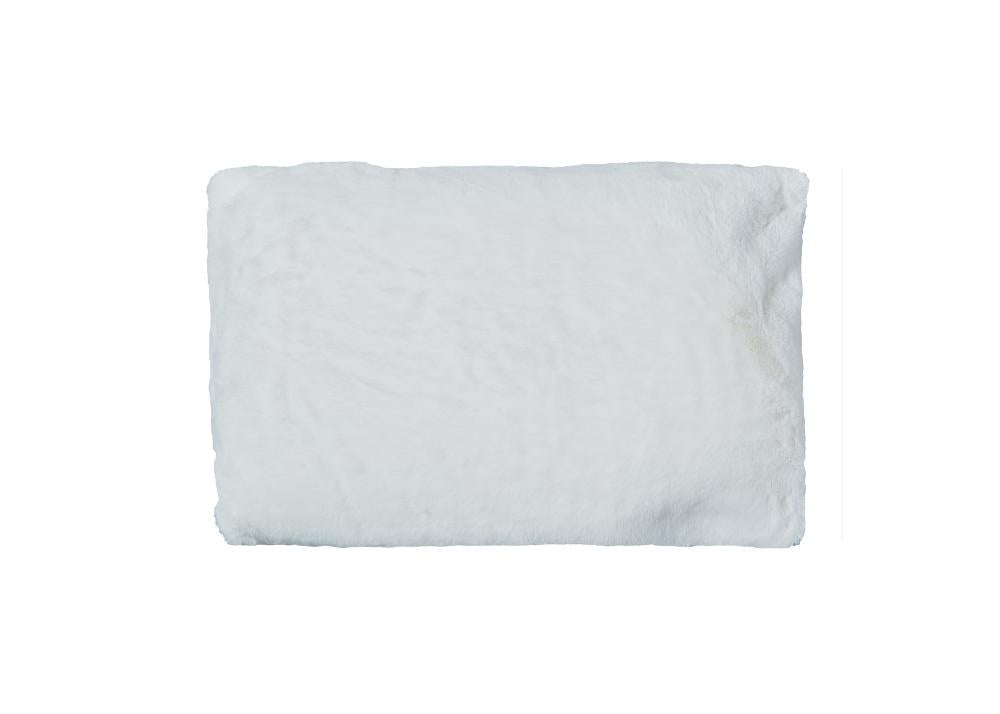 Short Faux Fur Cushion - Cream