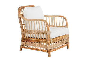 Avoca Armchair with White Cushions Alfresco Lounging Avoca 