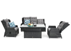 Barcelona 4 Piece Full Recliner Set Outdoor Seating Nest 