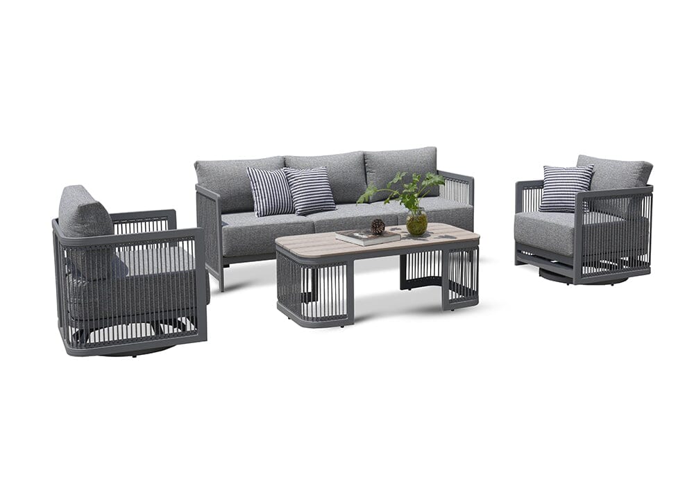 Chicago 4Pc Swivel Set Outdoor Seating Nest 