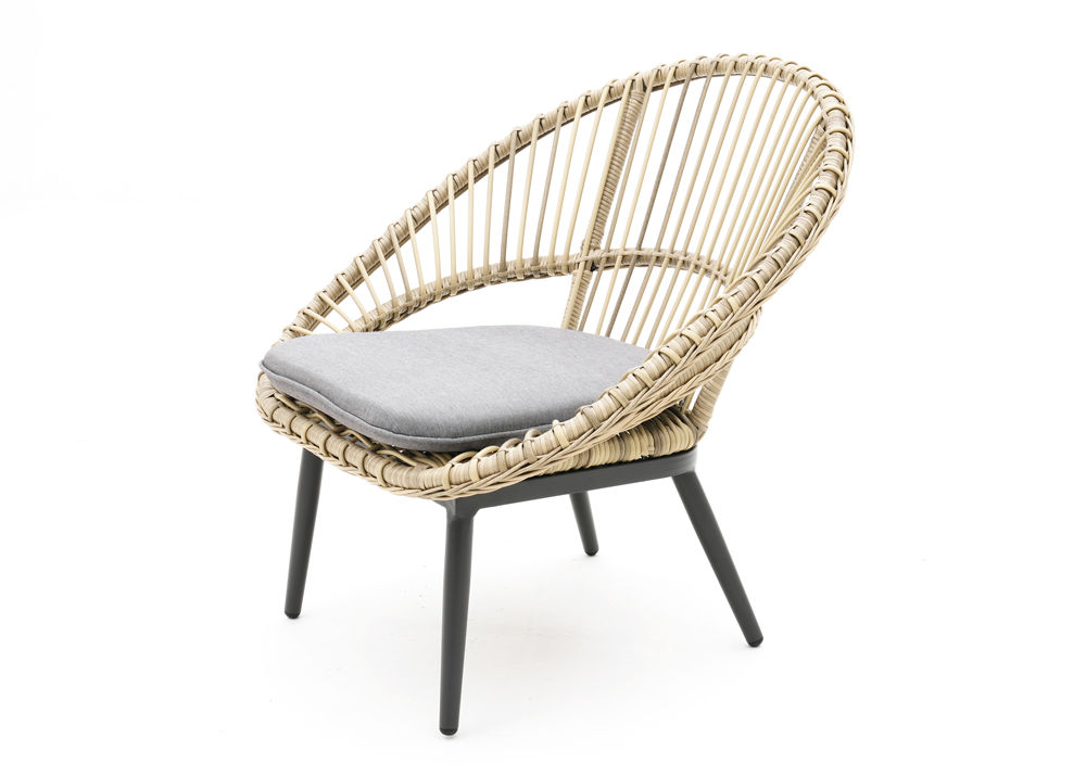 Columbo armchair in natural look poly wicker