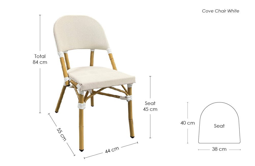 Cove Outdoor Chair dimensions