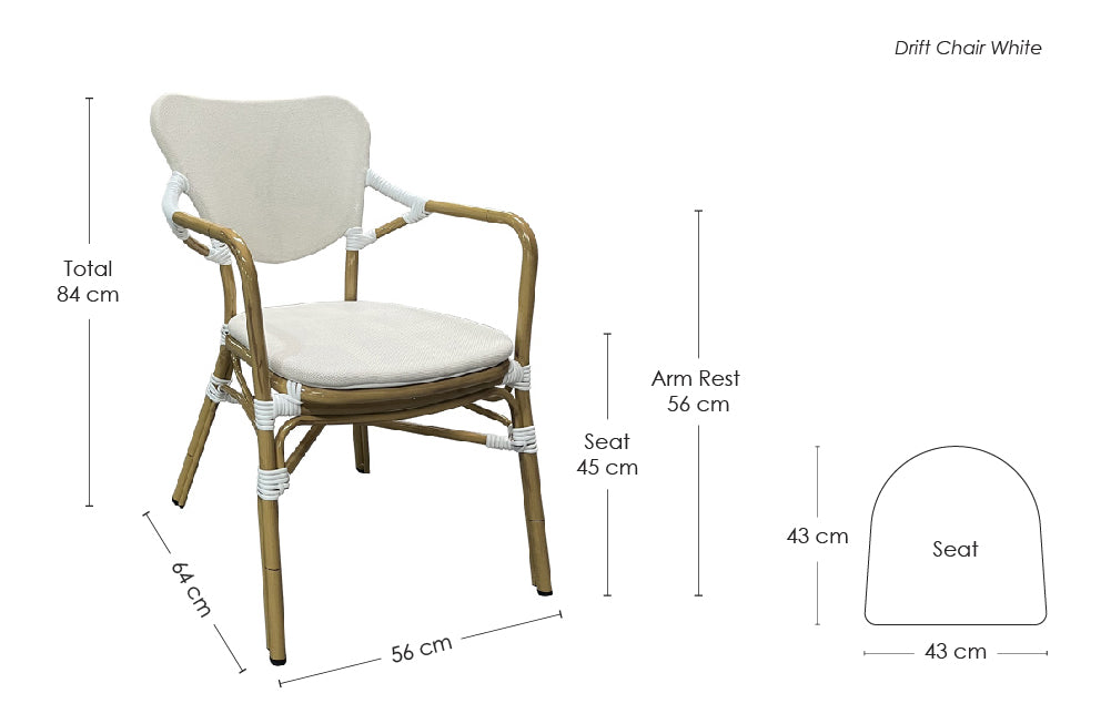 Drift Dining Chair dimensions