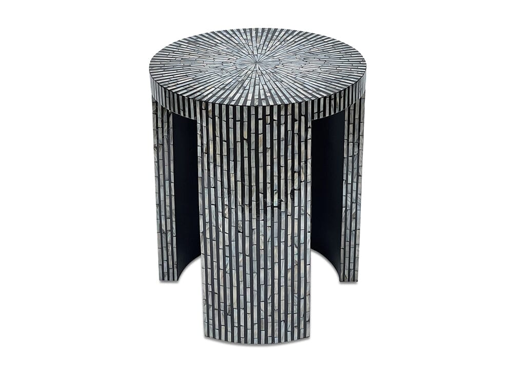 Mother Of Pearl Black Side Table Side Tables Vast Furniture 