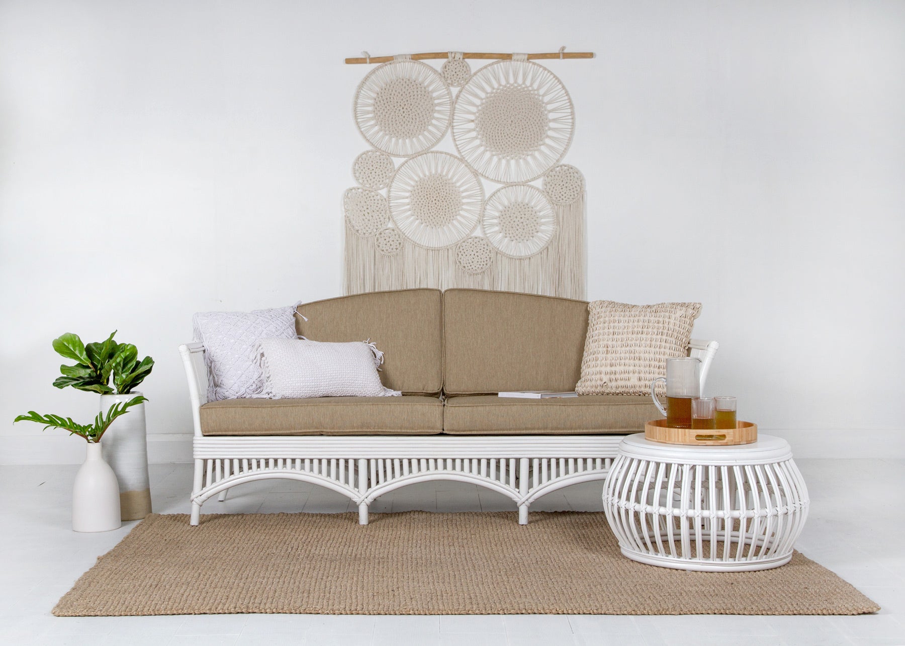 Kuranda Daybed in white - styled with white accents