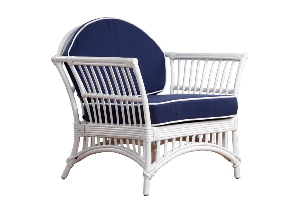 Kuranda Armchair White - Navy/Blue Covers Vast Furniture 