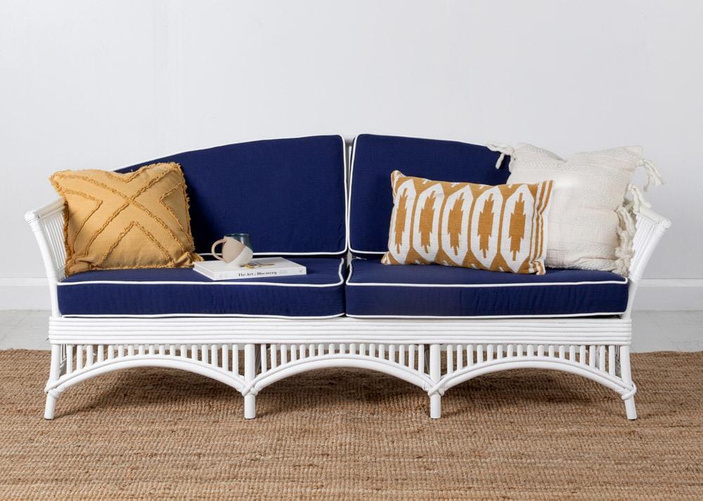Kuranda 3 Seater Daybed White - Navy/White Covers Vast Furniture 