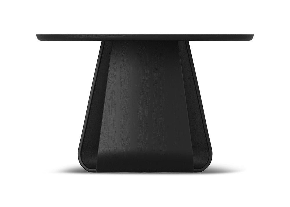Lambert 1250 Round Dining Table - Oak Black Tables Vast Furniture + Home 