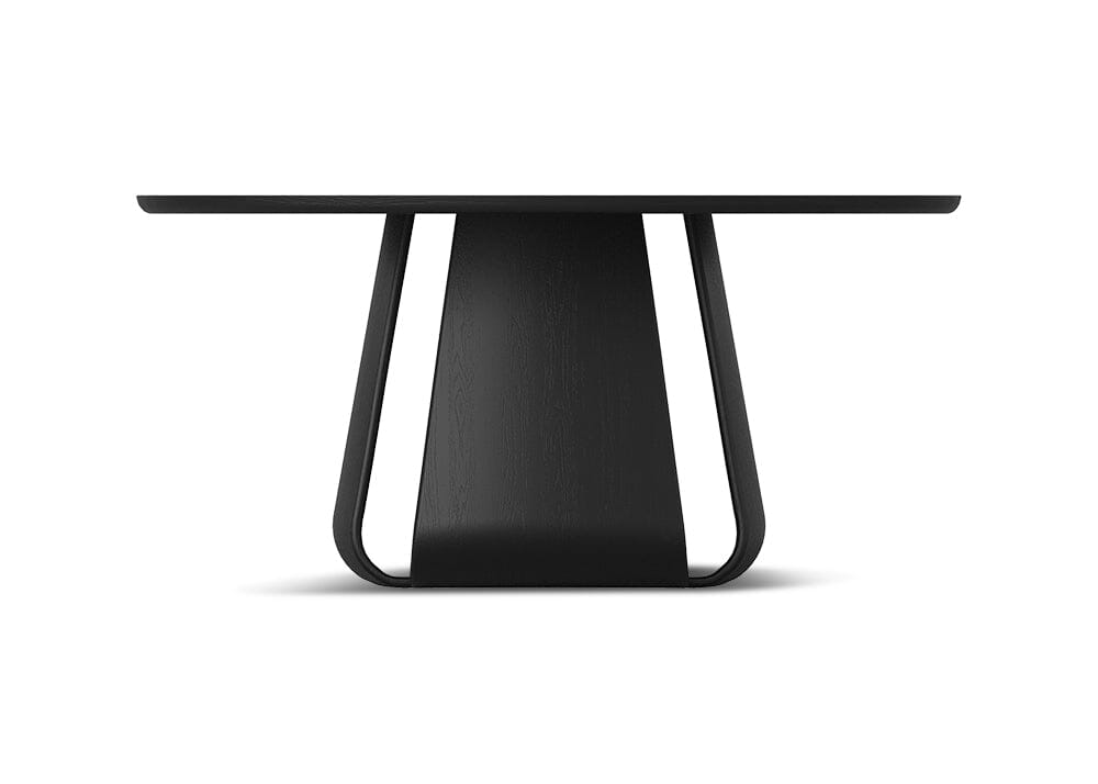 Lambert 1600 Round Dining Table - Oak Black Tables Vast Furniture + Home 
