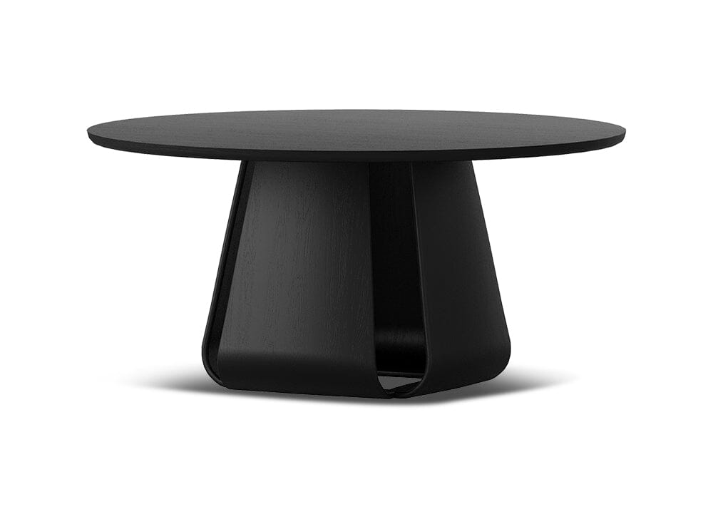Lambert 1600 Round Dining Table - Oak Black Tables Vast Furniture + Home 