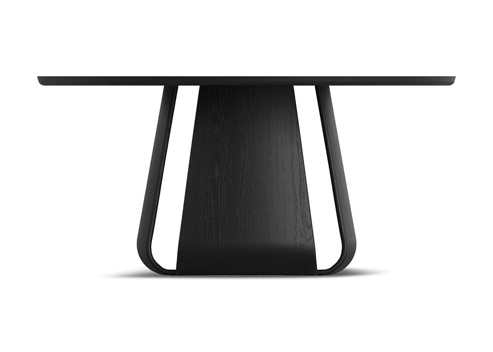 Lambert 1250 Round Dining Table - Oak Black Tables Vast Furniture + Home 
