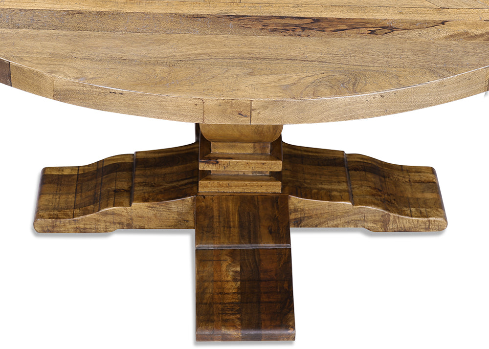 Lyon Round Dining Table - Mango Parquetry (120)