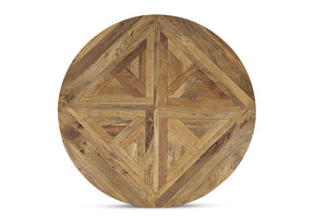 Lyon Round Dining Table - Mango Parquetry (120)